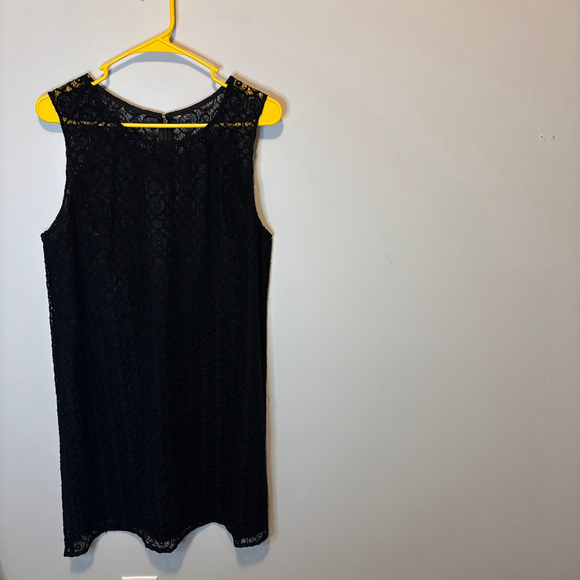 Co.lette Women's Sleeveless Black Lace A-line Midi Dress, SZ 12 - Picture 7 of 9